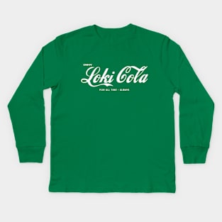 Loki Cola For All Time. Always. Kids Long Sleeve T-Shirt